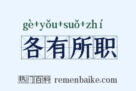 各有所职是什么意思的图片